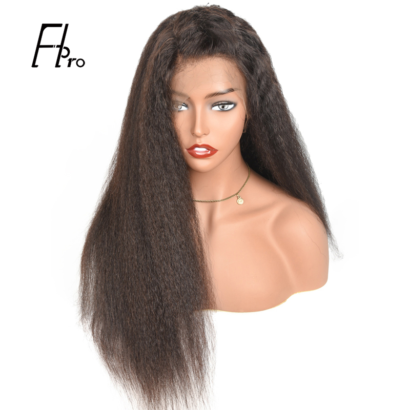 Wholesale 13x6 Lace Front Wig Free Part Hair Kinky Straight Natural Color